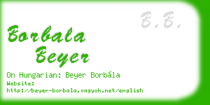 borbala beyer business card